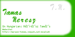 tamas meresz business card